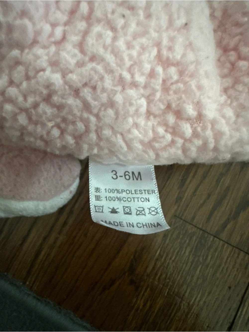 Cozy snowsuit Pink Fleece Baby One-Piece with Hood and Ears